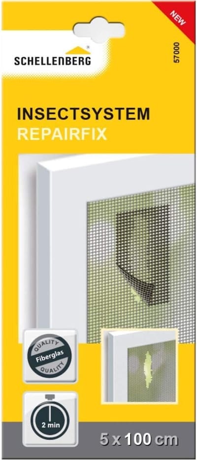Reparatie Patch Schellenberg Sticker Muggennet Glasvezel Antraciet 5 x 100 cm