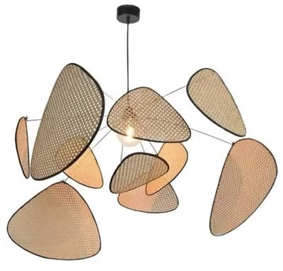 Hanglamp Rieten Bladvorm – Meervoudig Design – E27 – Ø100 cm
