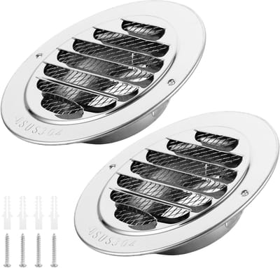 Cosensi- Ventilatierooster afsluitbaar 70 mm - Afvoerluchtrooster - Insectenbescherming - Afvoerafzuigkap - Ventilatie - Schokbestendig - Luchtrooster