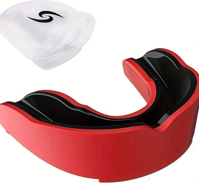 Nivard Gebitsbeschermer Volwassen & Kinderen - Mouthguard - Bitje Kickboksen - Vechtsport - Boksen - Zwart & Rood - Klein