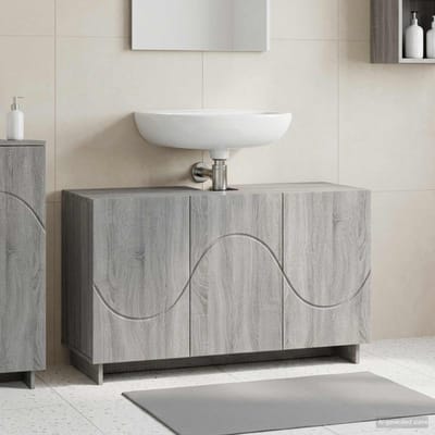 vidaXL - Badkamerkast - Grijs - Sonoma - 101 - x - 41 - x - 58 - cm - bewerkt - hout