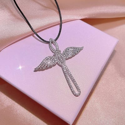 Kruisketting Licht Luxe Niche Vrouwelijke Koppelaccessoires Heren Truiketting Ins Hip Hop Design Sense gray