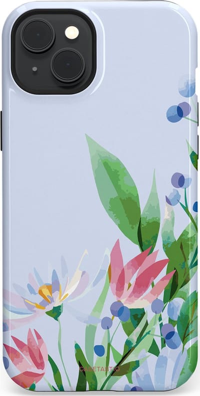Casetastic hoesje geschikt voor Apple iPhone 15 Plus - MagSafe - Dubbellaagse bescherming - Dromen in pastel - Fashion Case - Lichtgrijs Mintgroen