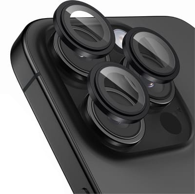 Viewr Camera Lens Protector iPhone 16 Pro / 16 Pro Max – 9H Gehard Glas Camerabeschermer – Met Installatieframe – Zwart