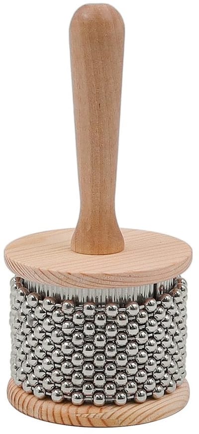Allecto - Houten Cabasa - Hoogwaardige Percussie Instrument - Muzikale creativiteit - Metalen Kralen - Ideaal voor beginners - Perfect voor muziekl..