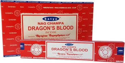 Wierookstokjes Satya Dragon's Blood - doos met 12 pakjes van 15 gram