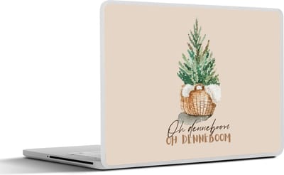 Laptop sticker - 12.3 inch - Kerst - Quotes - Oh denneboom oh denneboom - Spreuken - 30x22cm - Laptopstickers - Laptop skin - Cover