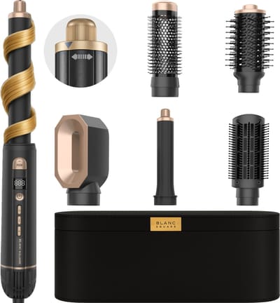 BLANC SQUARE Airstyler Multistyler PRO 8-in-1 met Föhnborstel - Hairwrap - Haardroger - Haarstijler - Haarkruller - Krulborstel - Krultang - Warmteborstel - Stijlborstel - 5 in 1 Hairstyler