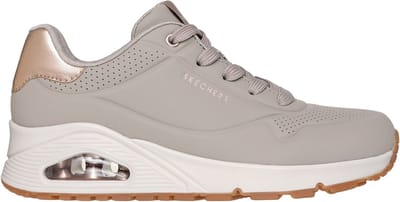 Skechers UNO - GOLDEN AIR Dames Sneakers - Taupe / Zilver