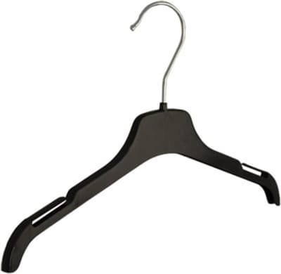 De Kledinghanger Gigant - Kledinghanger - Kinderen - CTP33 - 50 Stuks - Blousehanger - Shirthanger - Kunststof - Zwart - Rokinkepingen - 33 cm - Kleerhanger - Kinderhanger - CTP-Serie (CTP33_00/50)