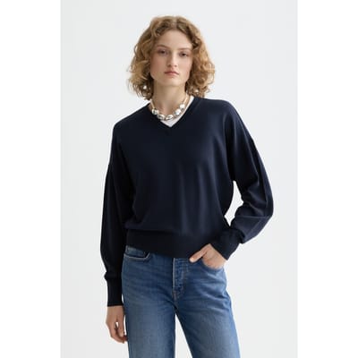 Scotch & Soda V-neck Relaxed Pullover Night Taglia: XS | Maglie a manica lunga Outlet | Donna | Nero