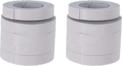 Creative Dubbelzijdig tape/plakband - wit - 10x rolletjes van 200 cm - 10 mm breed - Knutsel & hobby