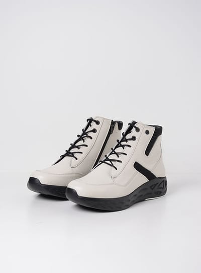 Wolky Veterschoenen Leap wit combi leer