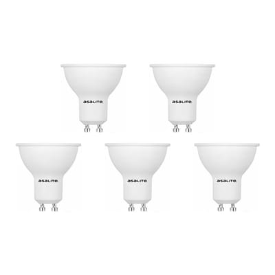 Asalite LED Lamp Spot GU10 Fitting - 5W = 37W - 430 Lumen - 6500K Koud Wit Daglicht - Niet Dimbaar - 220-240V - Ø50mm - GU10 LED Spotlamp - 5 stuks