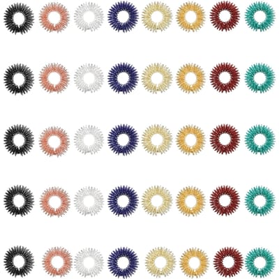 40-delige vingersensorische massagering voor tieners, volwassenen, stille stressverminderaar en stimulator 40PCS