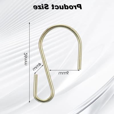 Kleine S-vormige haakjes voor DIY-projecten, 100 stuks, ideaal voor sieraden, naamlabels en sleutelhangers, 26 mm, goudkleurig