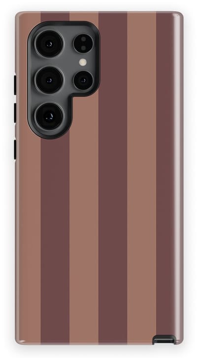 DripCase Gestreept Hoesje Samsung Galaxy S24 Ultra | Backcover met Mag | Stripes Motief | Trendy Case Samsung Galaxy S24 Ultra met Strepen Burgundy Rush