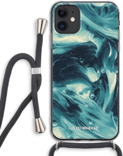 Case Company® - Hoesje met koord geschikt voor iPhone 11 hoesje met Koord - Dreaming About Whales - Telefoonhoesje met Zwart Koord - Bescherming aan alle Kanten en Over de Schermrand
