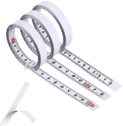 Dailygoods- Meetlint Zelfklevend 3 Stuks - Metrisch - Slijtvast Koolstofstaal - 100 cm - 50 cm - Lange Levensduur - Liniaal