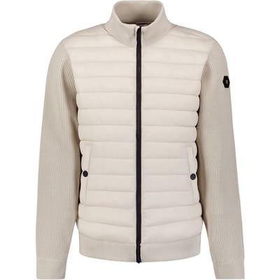 No Excess Jacket Stand Up Collar Padded Mix With Knit Kit Größe: M | Leichte Jacken Outlet | Herren | Weiß