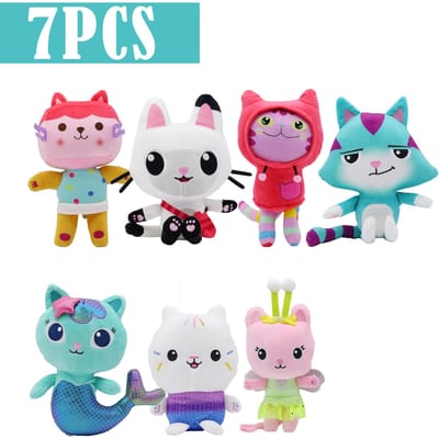 Dieren Knuffel Gabby Poppenhuis Lieve Knuffel Gaby Lief Speelgoed Knuffel Huis Kat Poppen Cartoon Knuffeldieren Zeemeermin Kat Knuffel