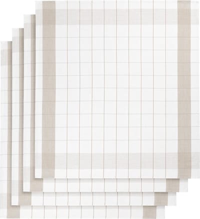 set van 12 keukenhanddoeken - De Witte Lietaer - wit/moonlight - katoen/linnen