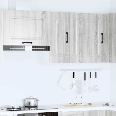 vidaXL - Keukenbovenkast - Kalmar - bewerkt - hout - grijs - sonoma - eiken