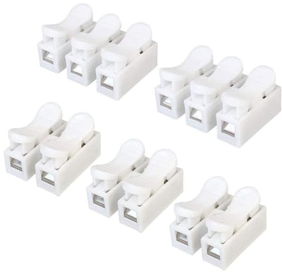 Allecto - 62-delige connectorset - Veerkabel - Voor het verbinden van led-lichtstrips - Wit - Klemblok - Hoogwaardige elektrische kabels - Geschikt...