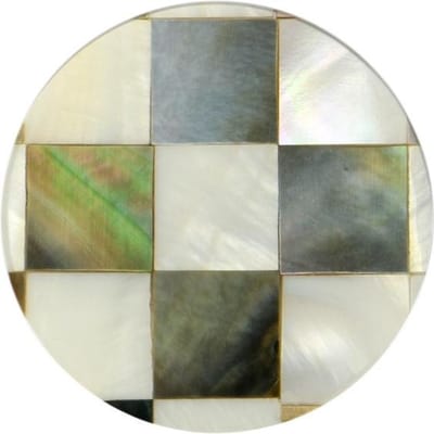Quiges - Munthouder Munt 25mm Schelp Multi Ruitjes Patroon - EPRS011
