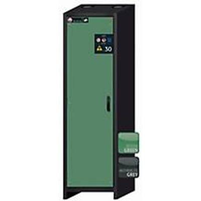 Veiligheidskast type 30 asecos Q-CLASSIC-30, scharnierende deur, links scharnierend, voorzijde reseda groen, B 564 x D 620 x H 1947 mm
