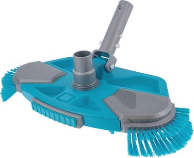 Deluxe verzwaarde zwembadstofzuigerkop met zijborstels voor bovengrondse en ingegraven zwembaden