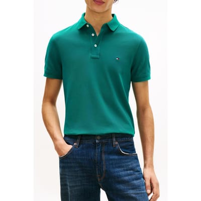 T-shirt Tommy Hilfiger MW0MW17771 SLIM POLO-L70 DEEP OCEAN