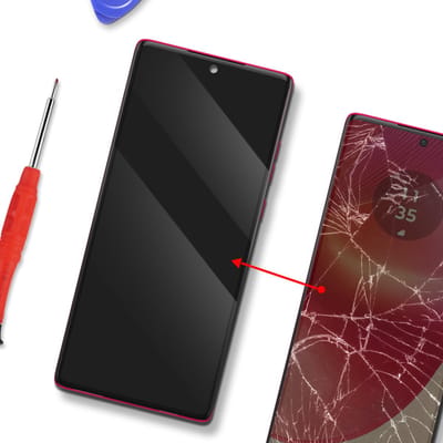 Motorola, Compleet Origineel Scherm voor Motorola Edge 50 Fusion met Glas en Chassis, Roze