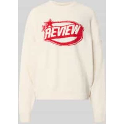 Gebreide pullover met labelprint