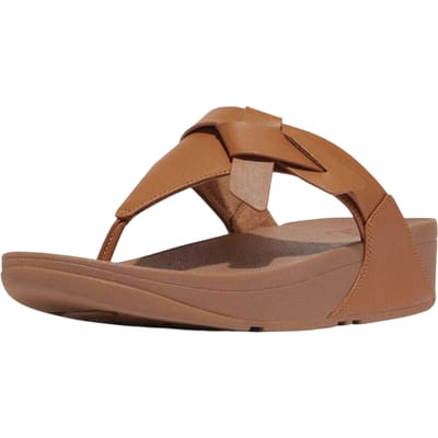 Fit Flop Dames Lulu Geknoopte Leren Sandalen (Beige)