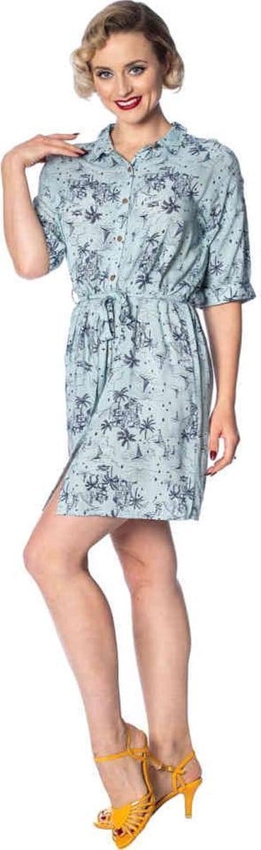 Dancing Days - SANTORINI DREAMS RELAXED Korte jurk - XS - Blauw