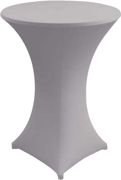 Stretch Hoes voor Ronde Bartafel en Bistrotafel in Grijs, Geschikt voor 80-85 cm