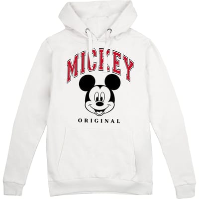 Disney Dames/Dames Collegiale Mickey Mouse Hoodie (Wit)