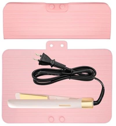 Opbergtas Krultang - Hittebestendige Mat - Veilig Styling - Warmte-isolerend - Eén Maat - Roze