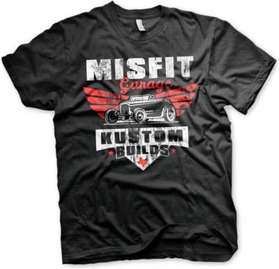 Misfit Garage Heren Tshirt -S- Kustom Builds Zwart