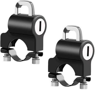 Allecto - Motorfiets Helmslot - Veiligheidsslot - Zwart - Universele Helm Hangslot - Geschikt voor 22-28mm Stuurslang