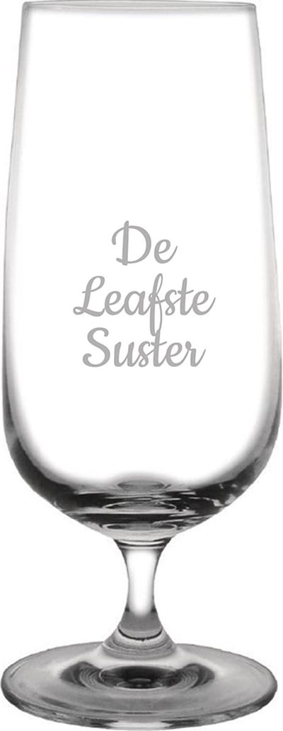 Gegraveerde bierglas op voet 41cl De Leafste Suster
