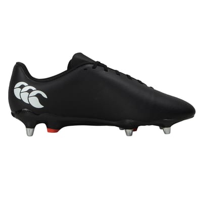 Canterbury Unisex Adult Speed Raze Zachte Grond Rugbyschoenen (Zwart, Wit)