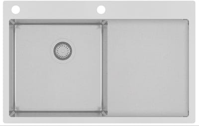 Gurari TERRA 101 N-L Inbouwspoelbak 780x500 mm, Roestvrij staal, Rechthoekig