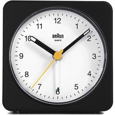 Braun BC03BW - Wekker - Analoog - Zwart - Wit