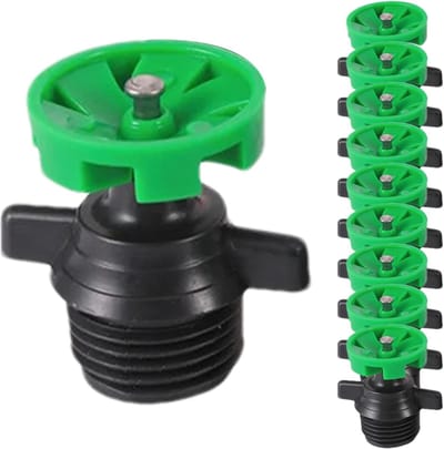 Tuinsproeier Set - Slangkop Multifunctioneel - Gazon Water Geven - 360 Graden Dekking - 13.8 x 7.9 x 3.7 cm
