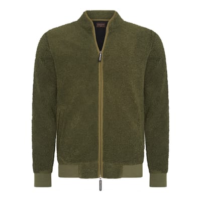 Cappuccino Italia - Heren Vest Sherpa Fleece Vest - Groen - Maat L