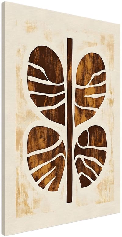 Canvas Schilderij - Boho – Rooted form 100x150 cm - Abstract Wanddecoratie Woonkamer & Slaapkamer