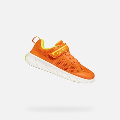 GEOX FOOT-RUN JONGENS Sneakers - ORANJE/LIMOEN - Maat 31