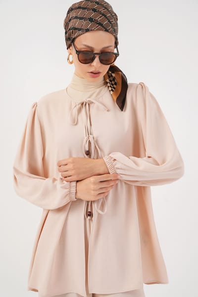 Crewneck Lange Tuniek en Wijde Pantalon Set